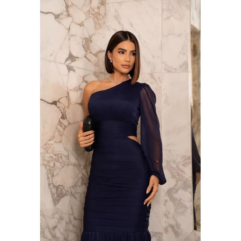 vestido de festa longo madrinha formatura casamento convidada debutante elegante azul royal