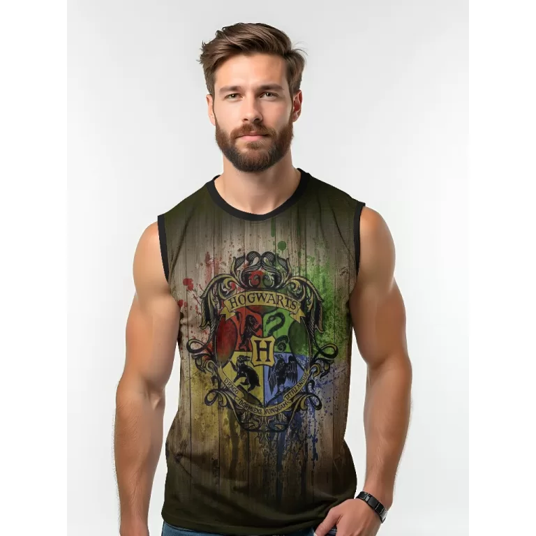 Camiseta Dry Fit Masculina UV 50+ Hogwarts Estampa