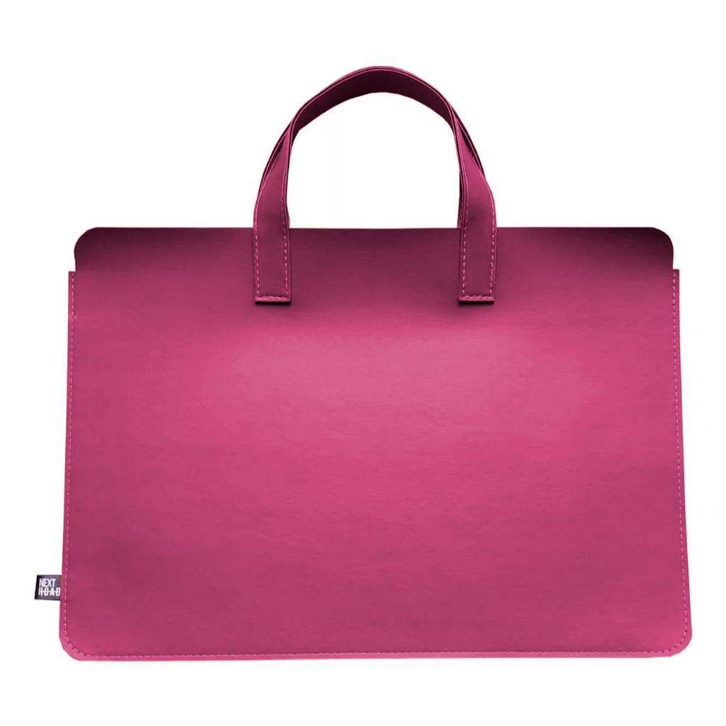 Sacola com Alça para Notebook Couro Sintético Rosa Pink