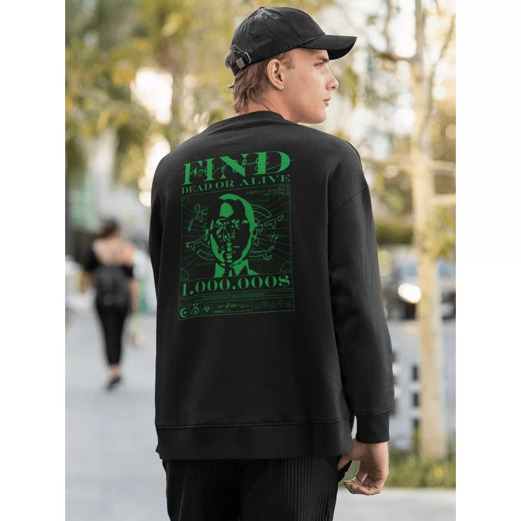 Moletom Careca Blusa de Frio Suéter Gola Redonda Masculino Casual Streetwear 100% Algodão Estampa –