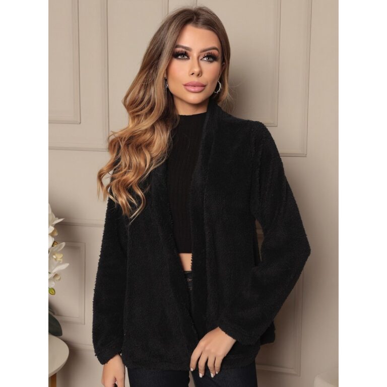 Casaco Feminino Teddy Lanzinha Inverno 2025