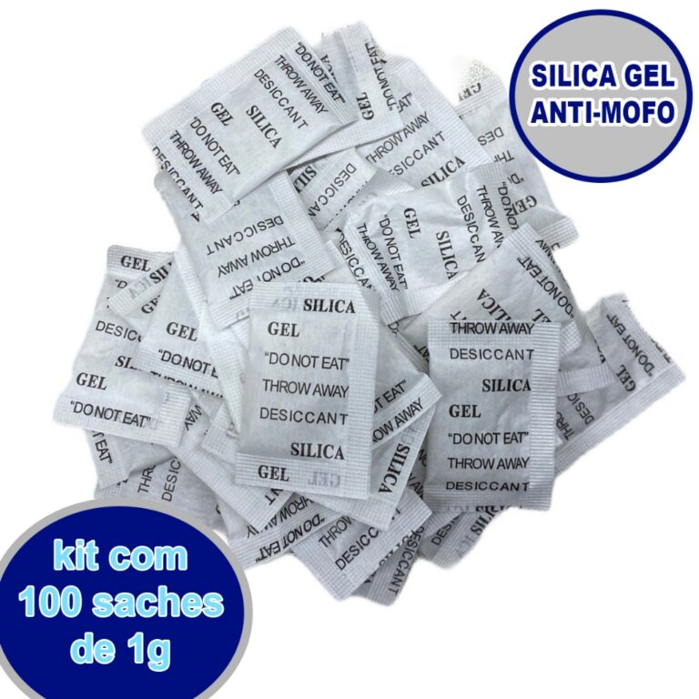 Silica Gel Kit com 100 unidade de 1g cada Desumidi