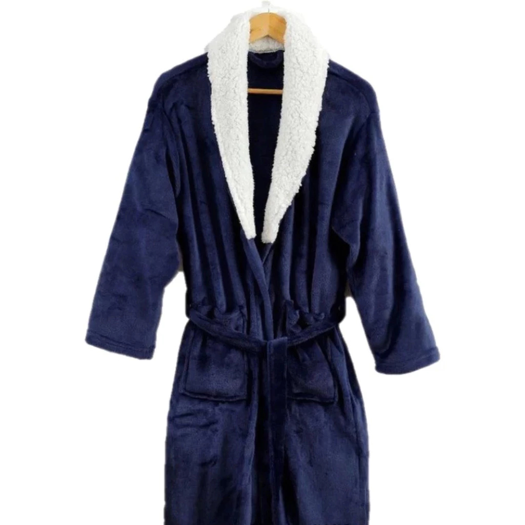 Roupão De Banho Com Gola Sherpa Antialérgico, Super Macio e Quente