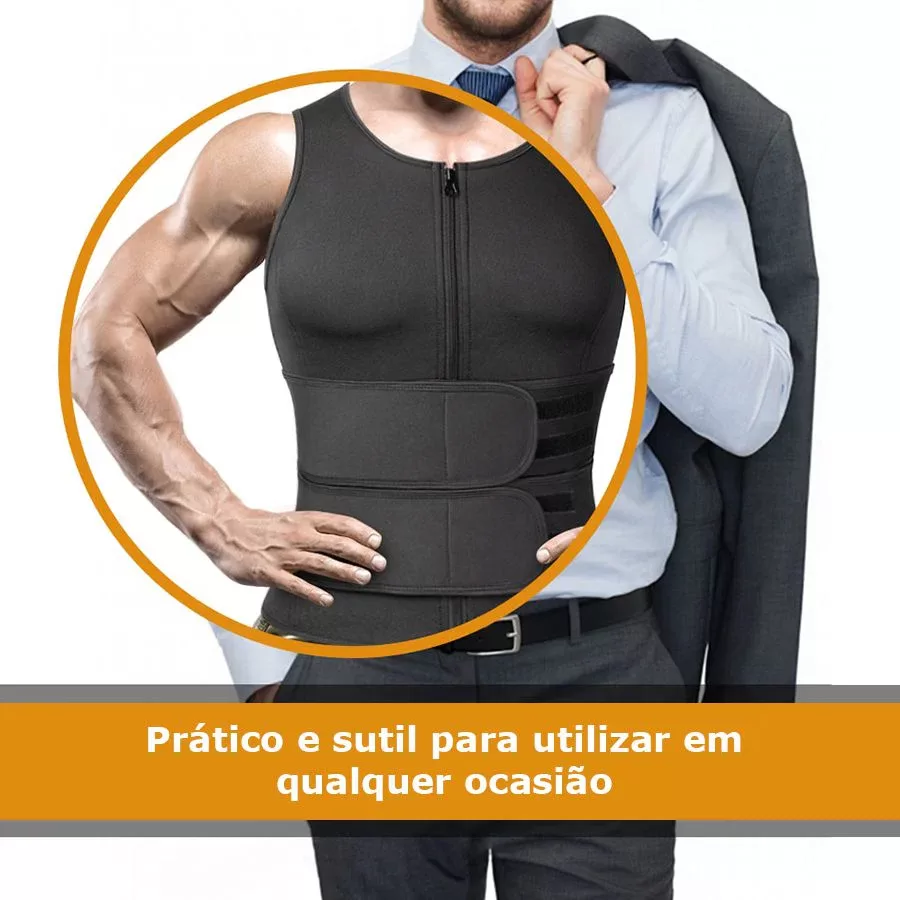 Regata Cinta Modeladora Termica Compressão Abdominal Masculina