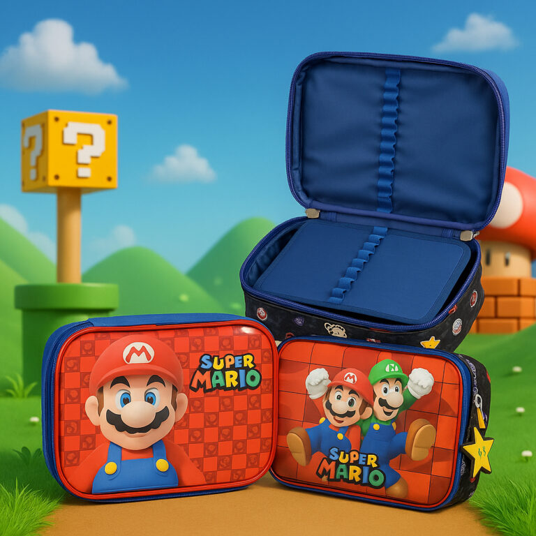 ESTOJO PASTA SUPER MARIO / SUPER NINTENDO / LUXCEL