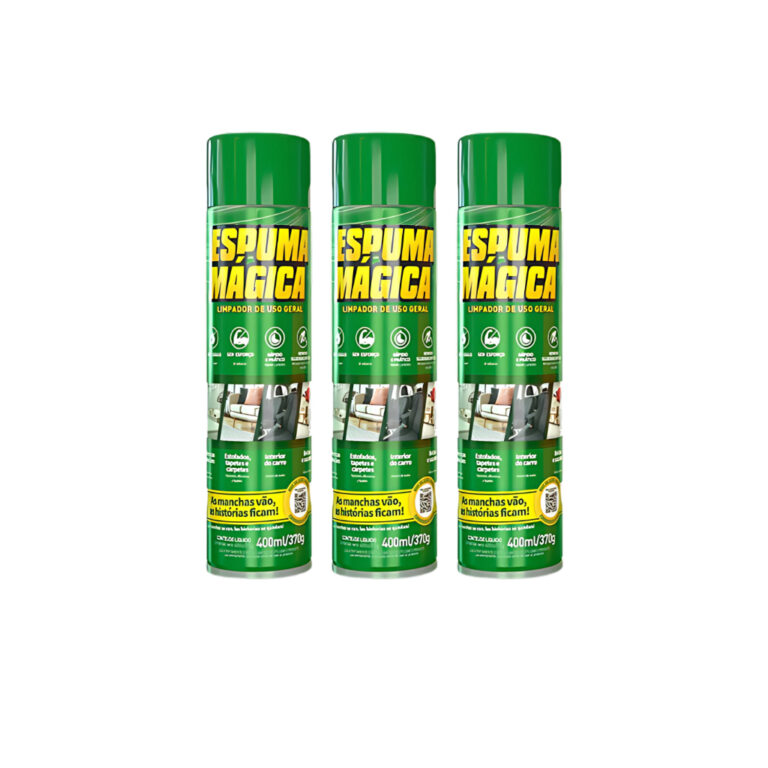 Kit com 3 Espuma Mágica Limpador Sofá, Couro Tec