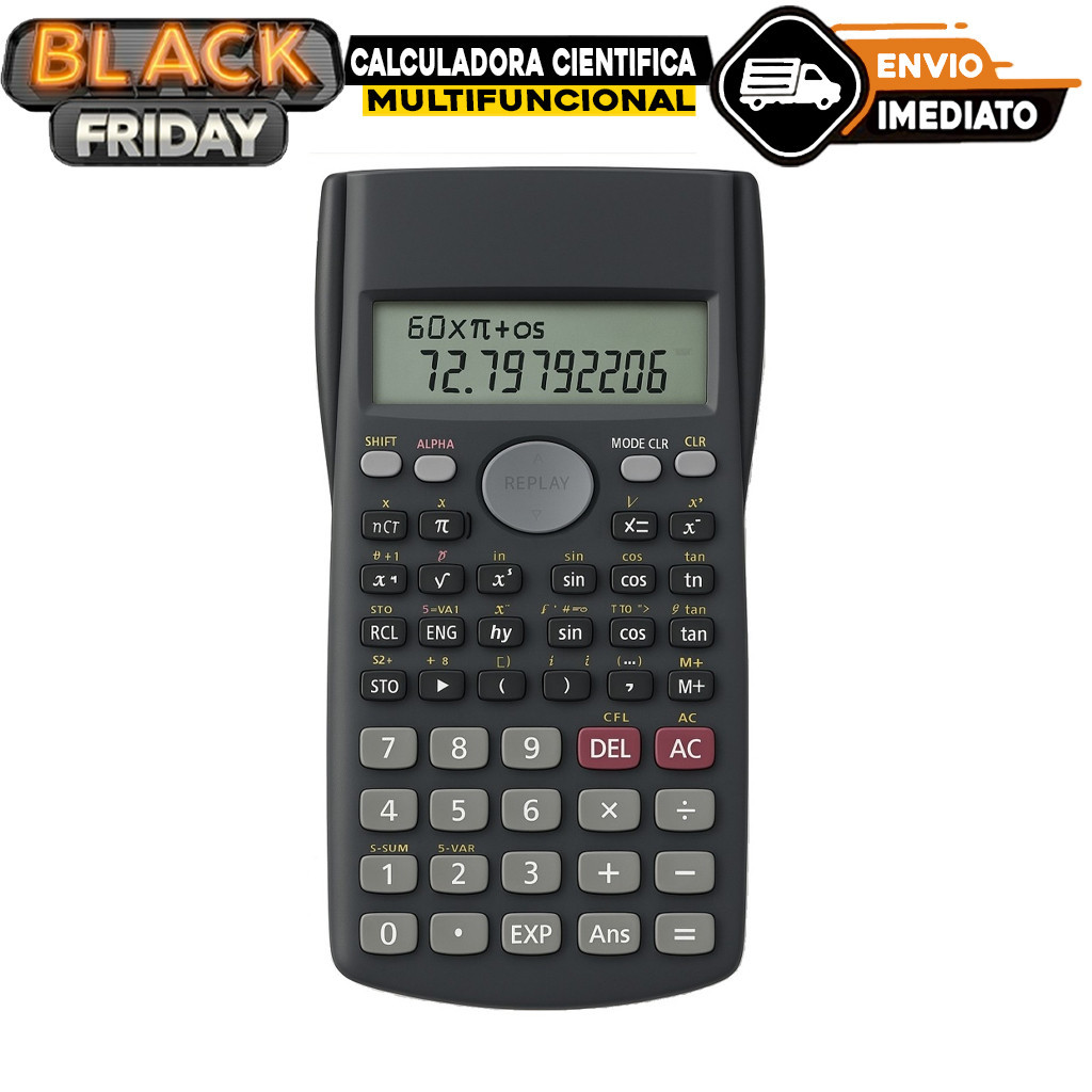 Calculadora Científica Multifuncional Visor Operações Matemáticas Avançadas Funções Trigonométricas