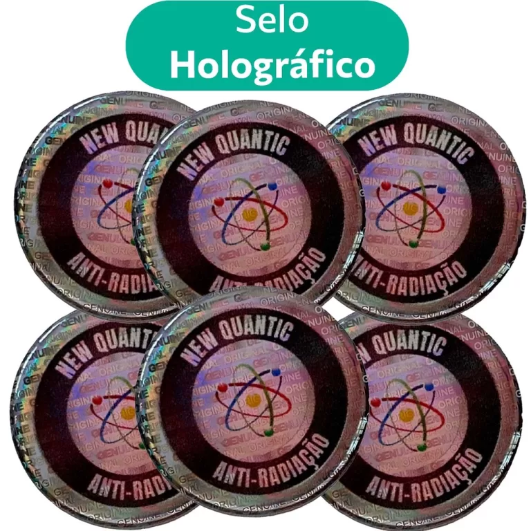 6 Selos Holográficos Newquantic Bloqueia Radiaç