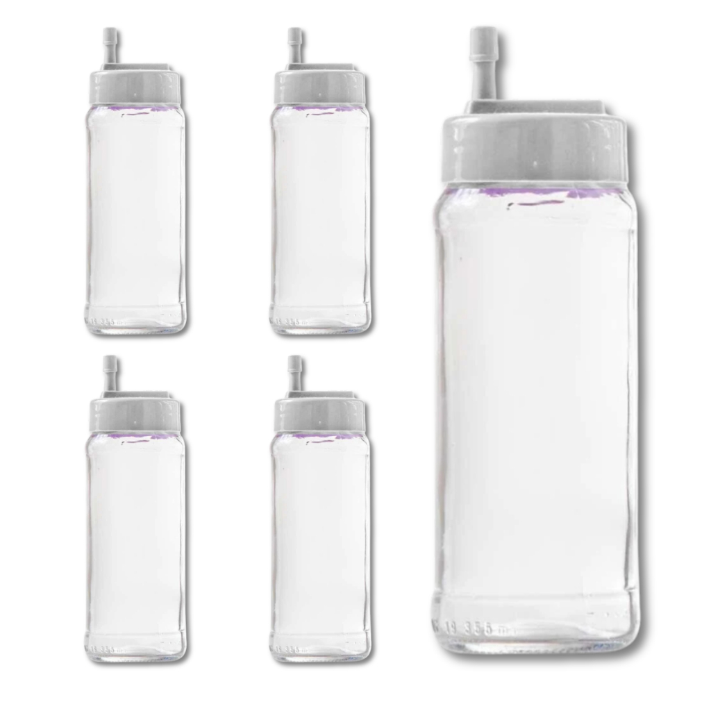 Kit 5 Unidades Galheteiro Azeite C/ Bico Dosador Vidro 300ml