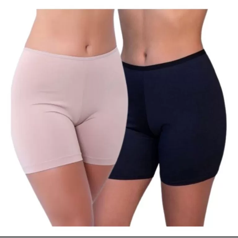 Kit com 4 Short Anágua Segunda Pele liso