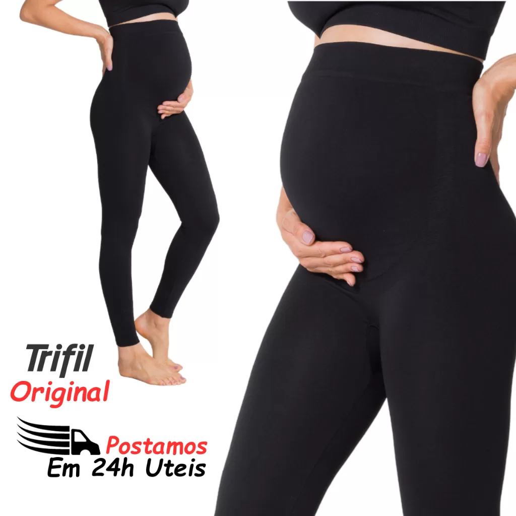 Calça Alta Legging Sem Costura Maternidade Original Trifil Para Gestante Gravida 5215