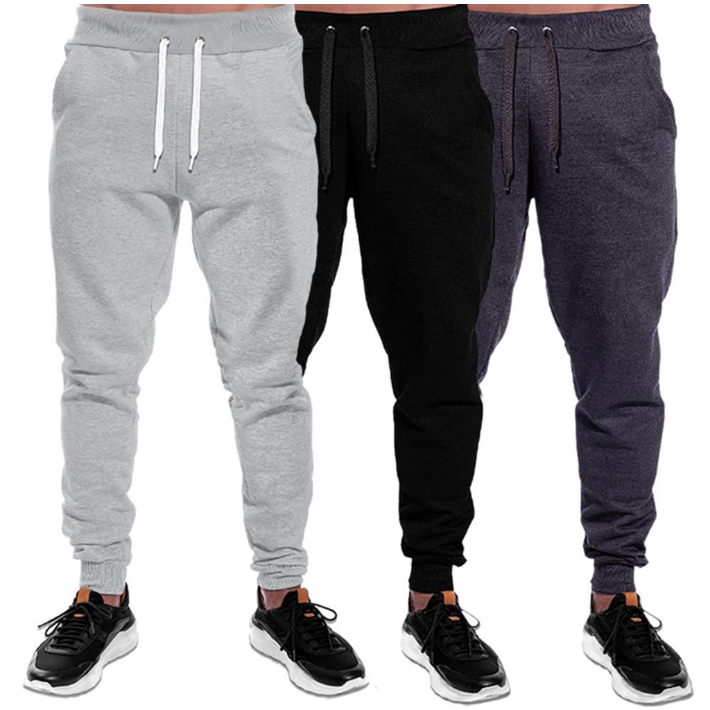 KIT 3 CALÇA DE MOLETOM PELUCIADO MASCULINO GROSSO