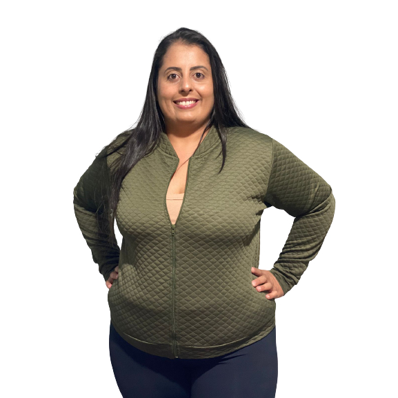 Jaqueta Feminina Bomber Casaco Matelasse Plus size