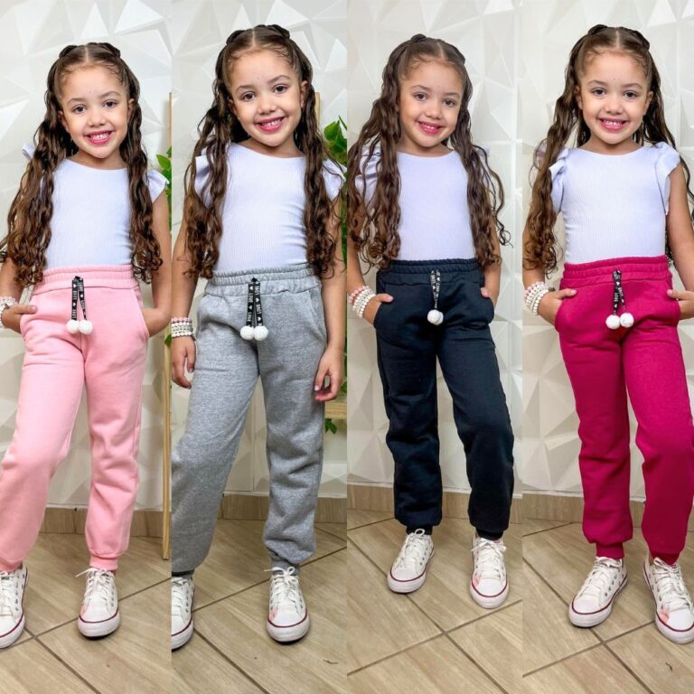 CALÇA MOLETON INFANTIL MENINA