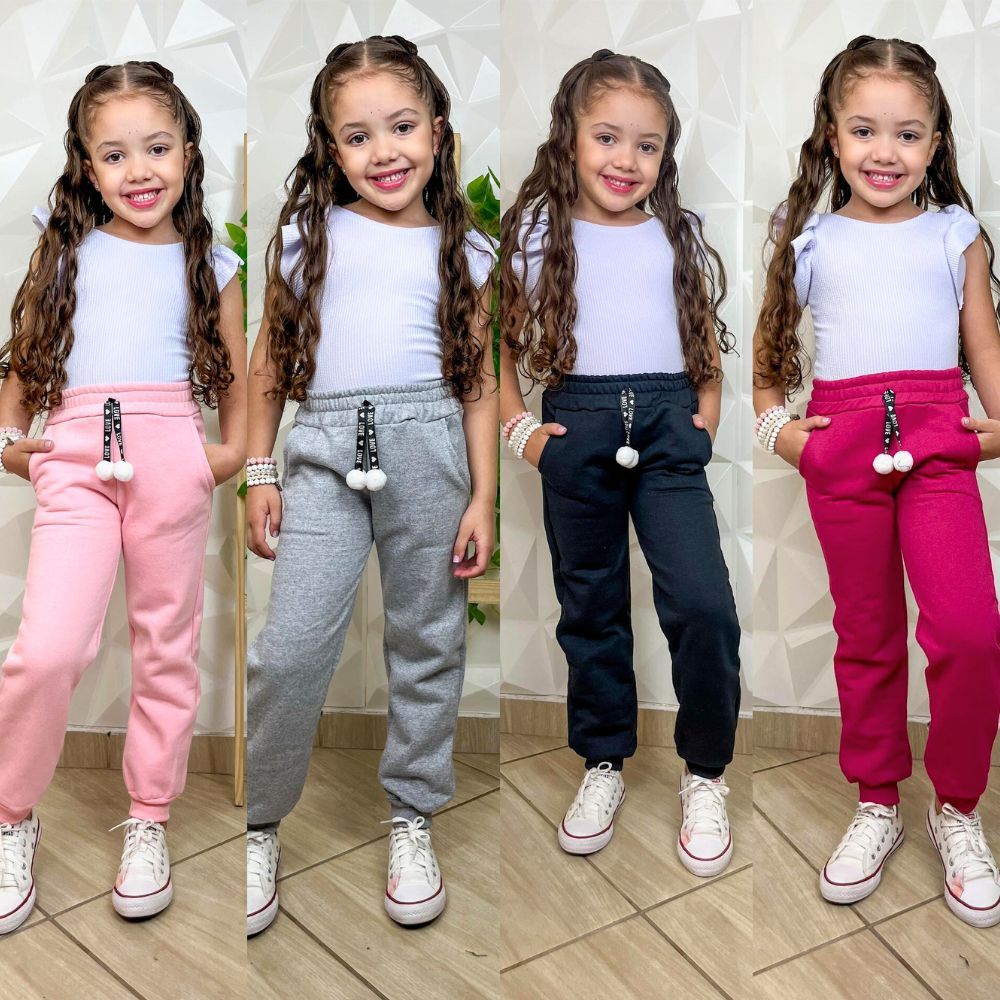 CALÇA MOLETON INFANTIL MENINA