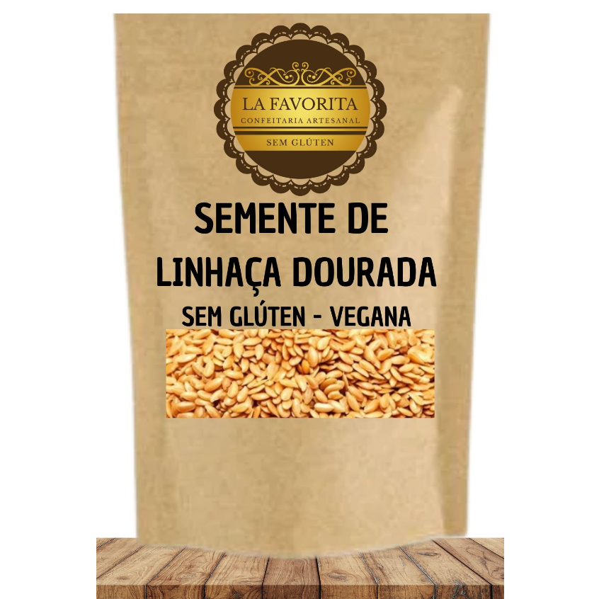 Semente de Linhaça Dourada 250g ou 500g – Sem Glúten – Alta Qualidade 100% Pura