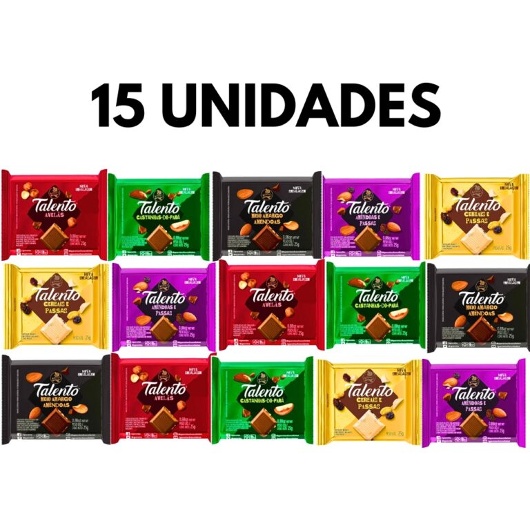 Kit Chocolate Talento Garoto Sortido – 15un 