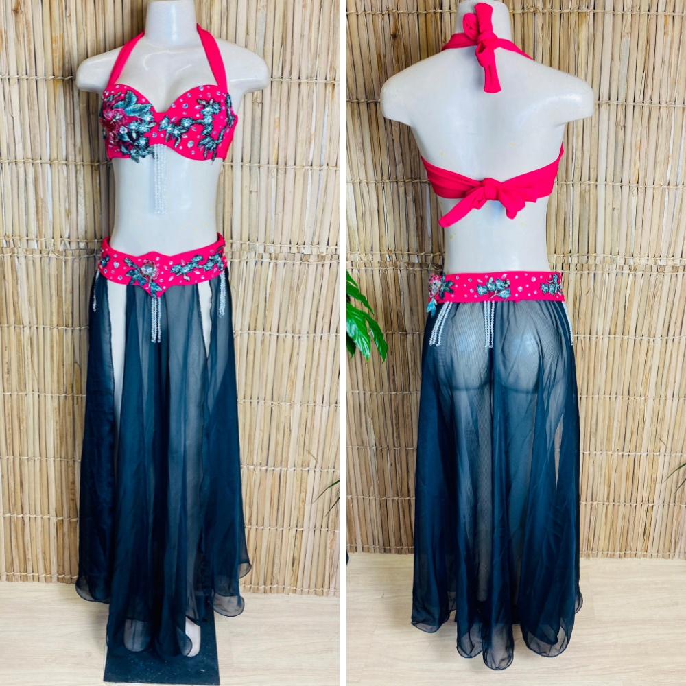 [Liquidação] Dança do Ventre Traje  Bordado Completo -Pronta Entrega – TPCL-614