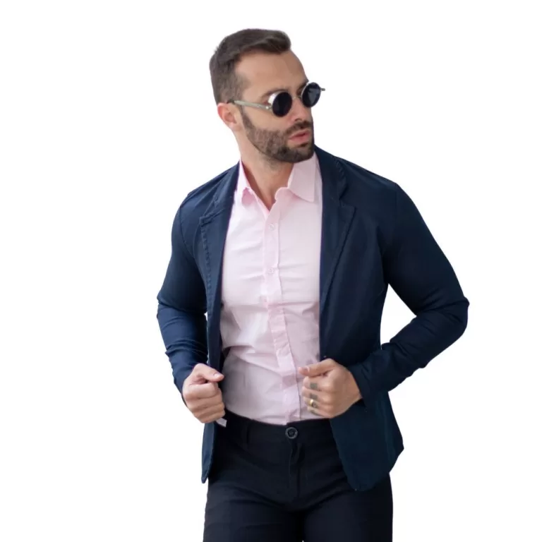 Blazer Slim Masculino 2 Botões Esporte Fino Luxo 