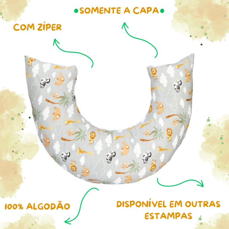 Capa Para Almofada De Amamentação Com Zíper Mac