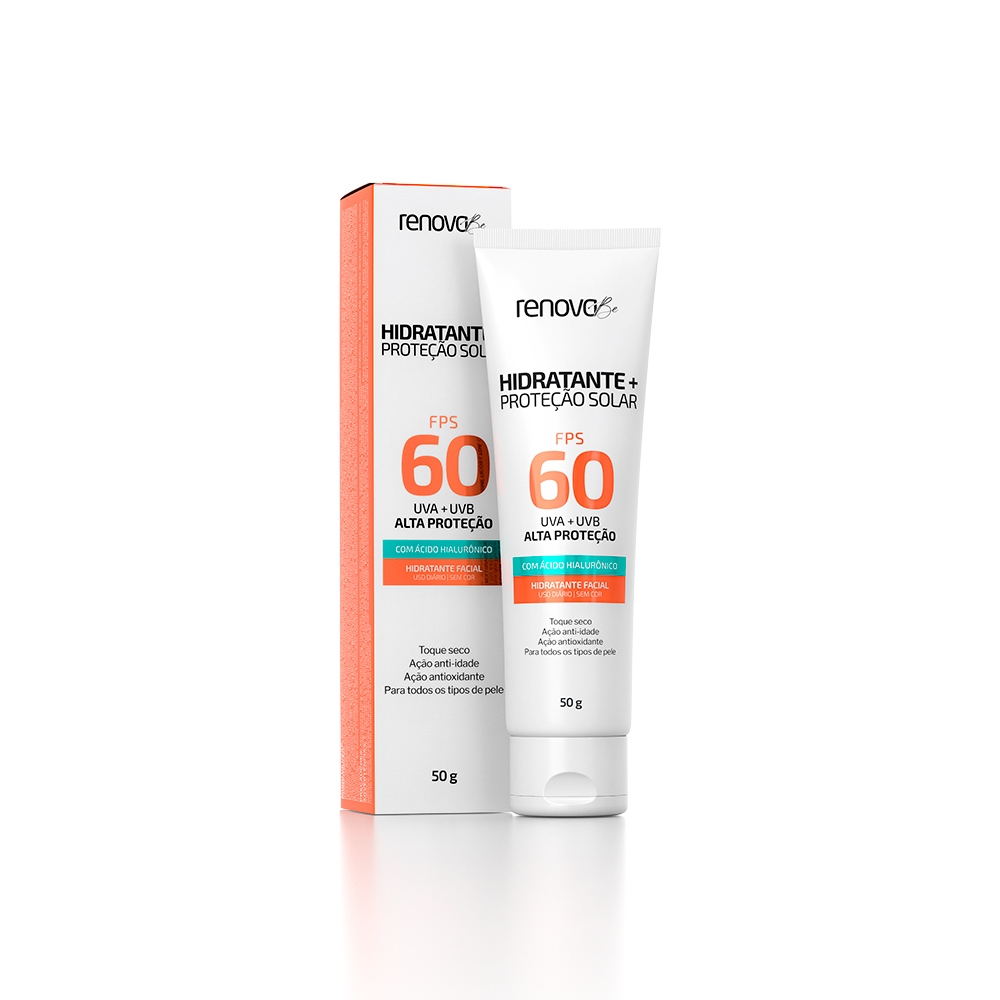 1 Hidratante Facial FPS 60 com Ácido Hialurônico – Renova Be