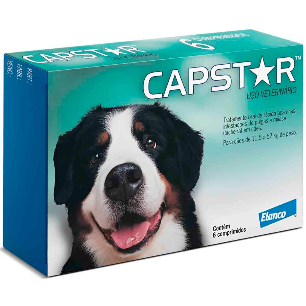 Capstar Caes 11,5 a 57 kg (57 mg) – Caixa com 06 Comprimidos