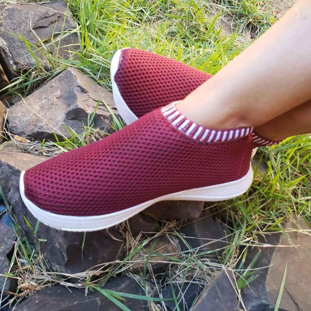 tenis meia feminino  calce facil confortavel