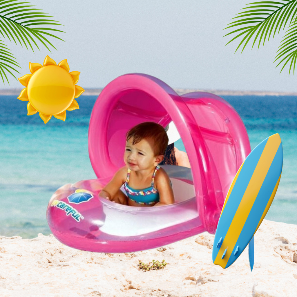 Boia Bebê Cobertura Removível Bote Infantil Segura Conforto Menino Menina Segurança