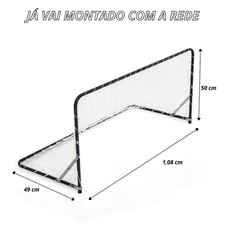 1Trave Gol de Futebol de Ferro  1,08 x 50 cm com r