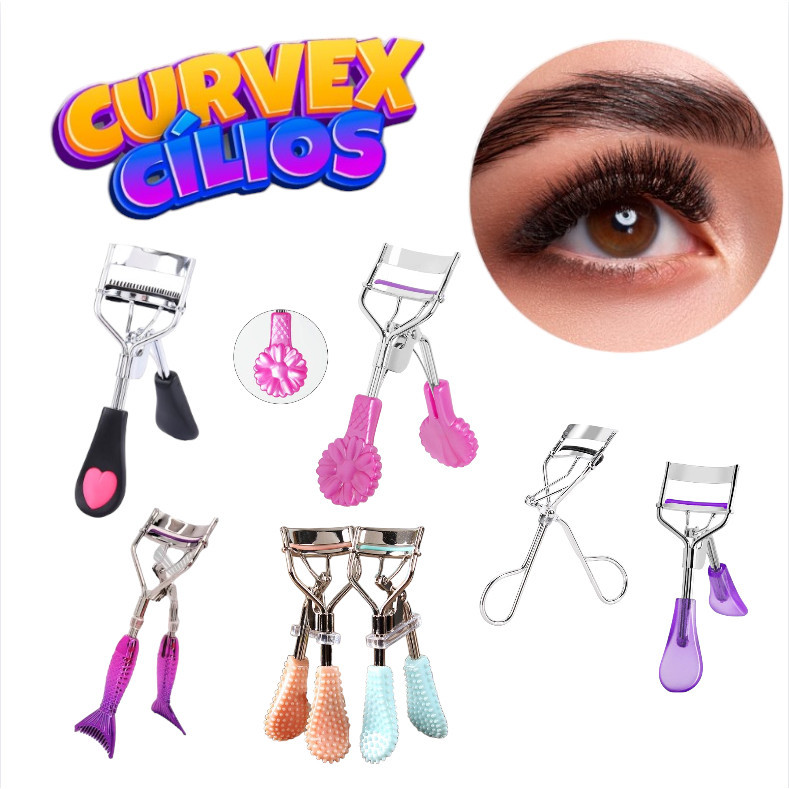 Curvador De Cílios Curvex Profissional Cores Sortidas da KES