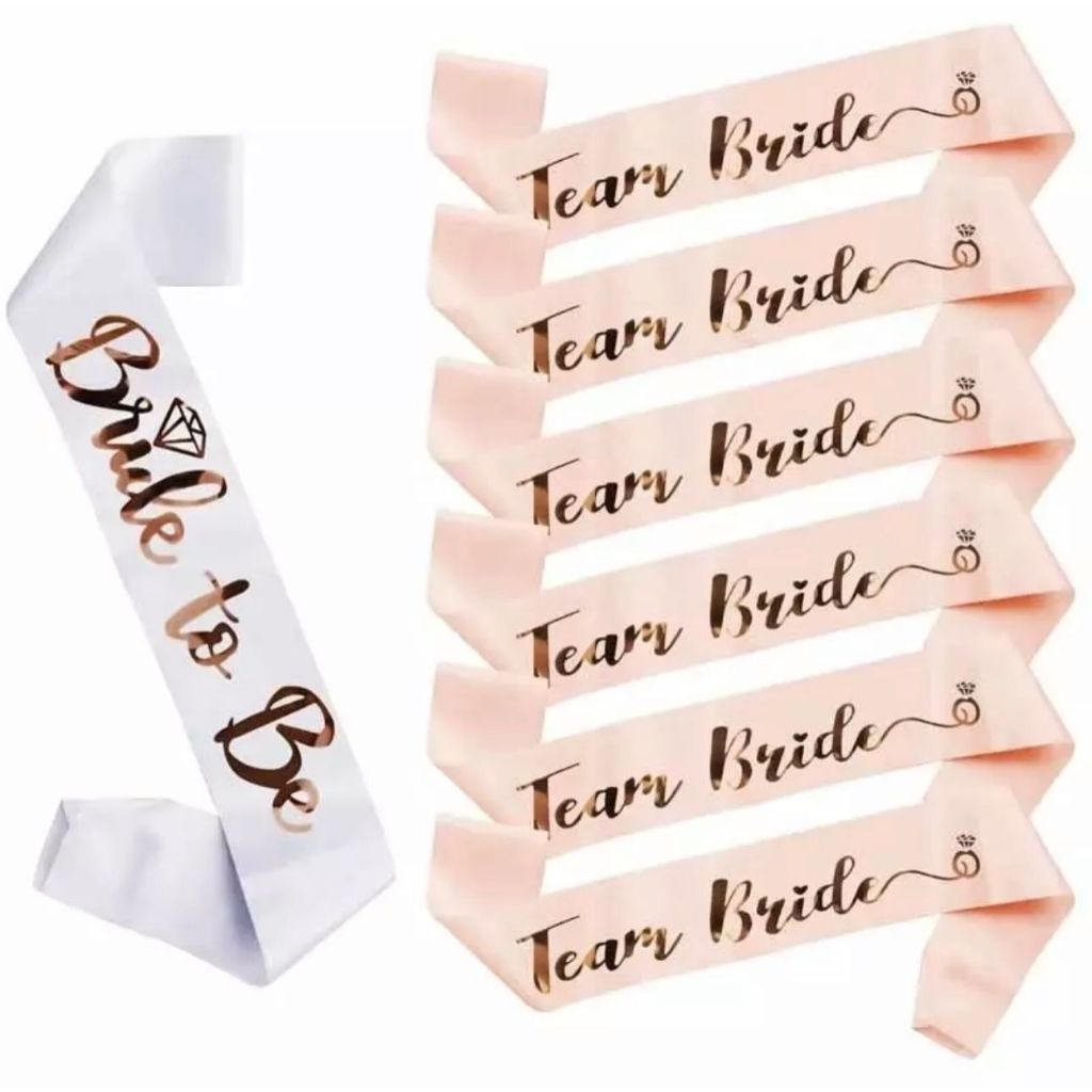 Kit 10 Faixas Team Bride Despedida de Solteiro – 1 BRIDE 9 TEAM BRIDE