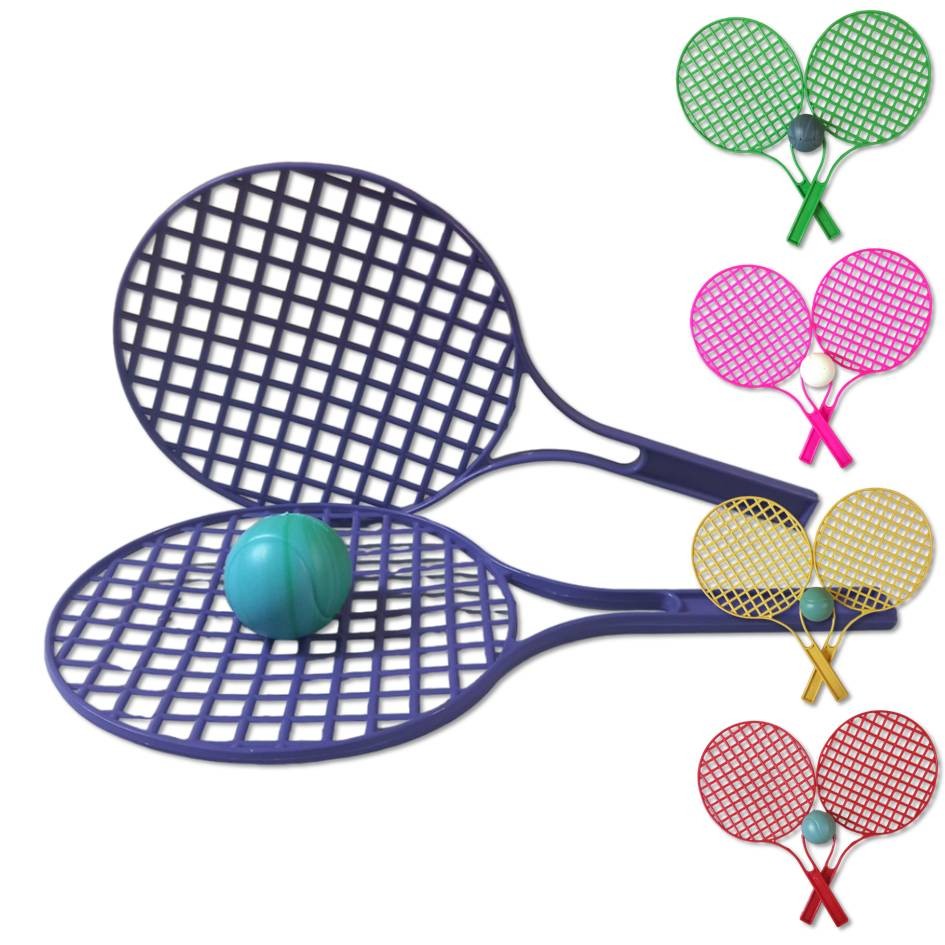 Par de Raquete Plástica c/ bola Brinquedo Prenda