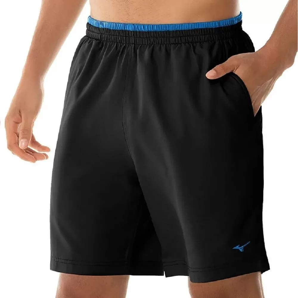 Bermuda Mizuno Master Fitness Masculina – Preto e Azul