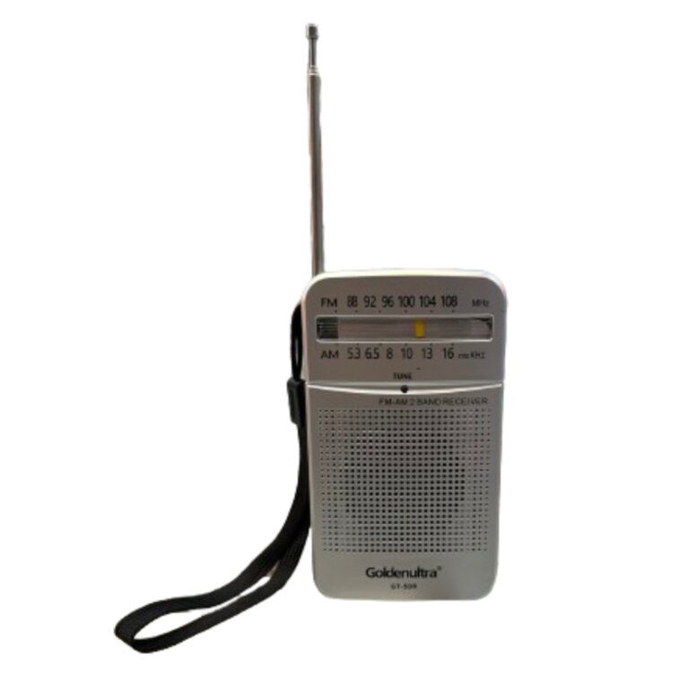 Mini Rádio Portátil Bandas AM e FM Recarregável