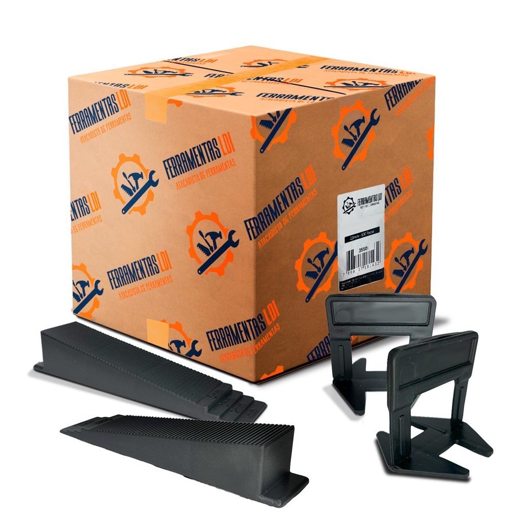 Espaçador Nivelador 1,5mm ECO para Piso 1000 Un. FERRAMENTAS LDI + 300 Cunhas