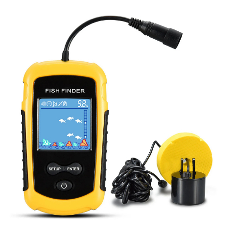 Localizador de Peixes Portátil Detector Com Fio D