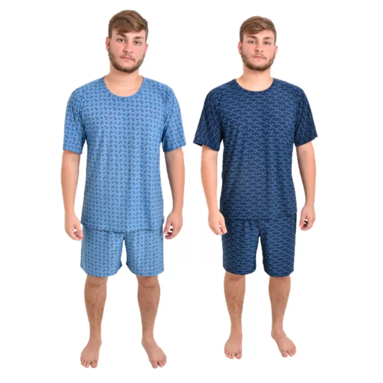 Kit 2 Unidades Pijama Masculino Curto Liganete Hom
