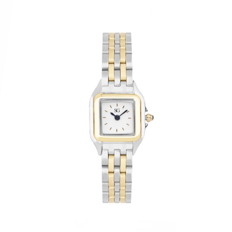 Relógio Feminino Prata e Dourado Saint Germain Bo