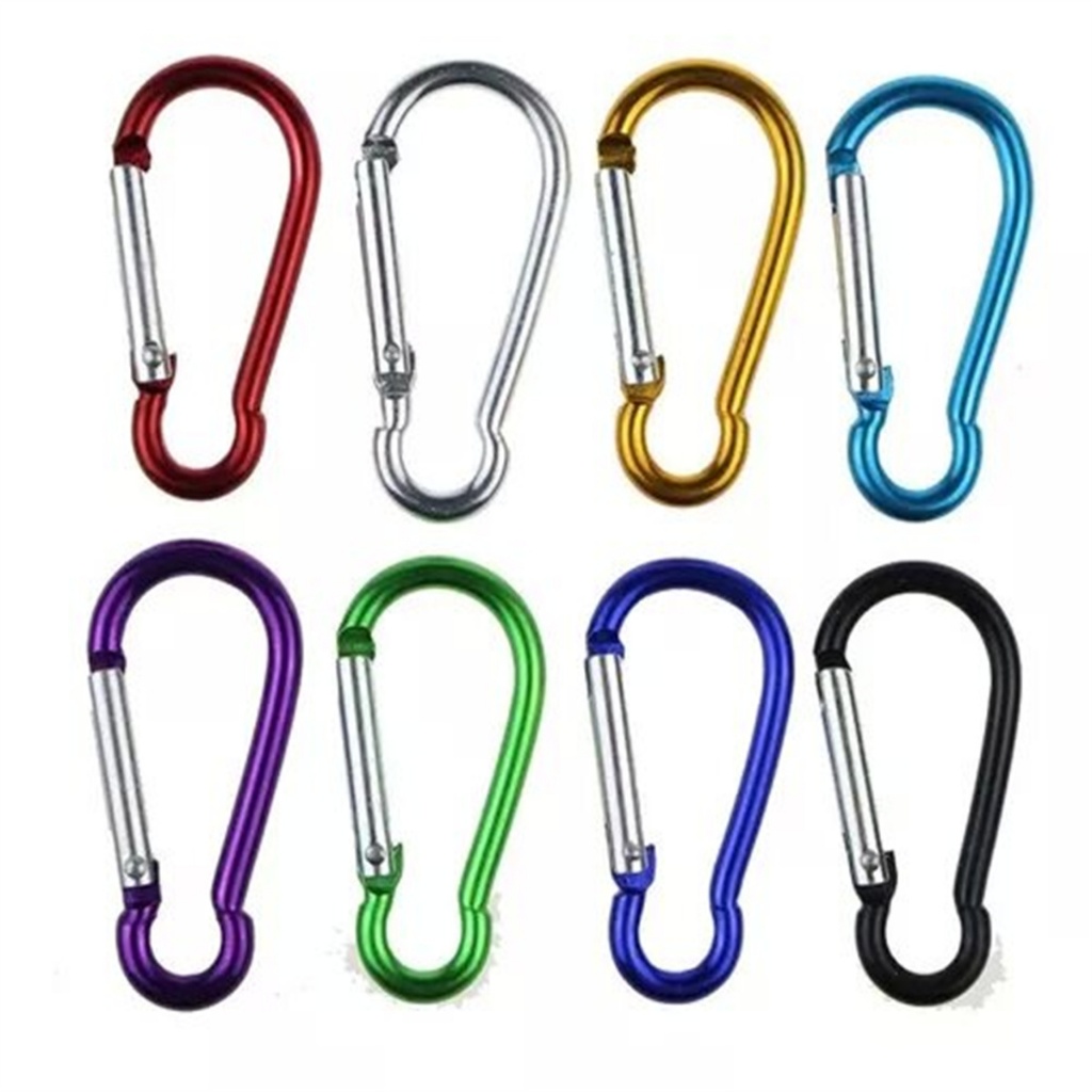 50UN O 100 UN Mini Mosquetão De Alumínio Clipe P/ Camping Chaveiro