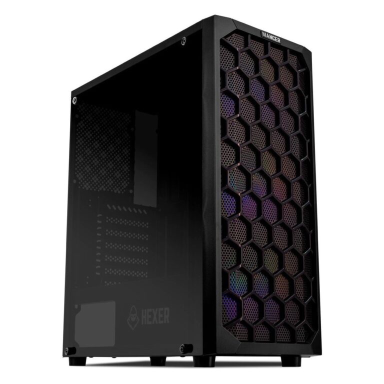 Gabinete Gamer Mancer Hexer, Rainbow, Mid-Tower, L