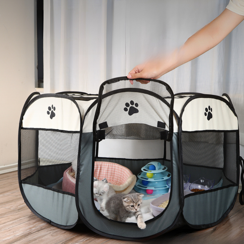 Casinha Para Pets Gatos Grande Dobrável Portátil 4 Cores