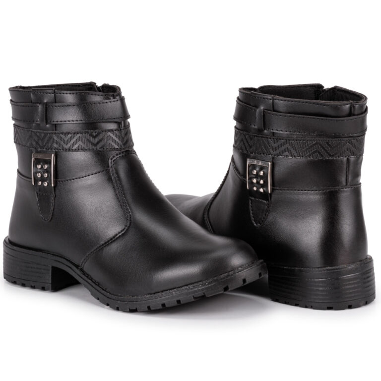 Bota Botinha Feminina Casual Cano Curto Sem Salto 
