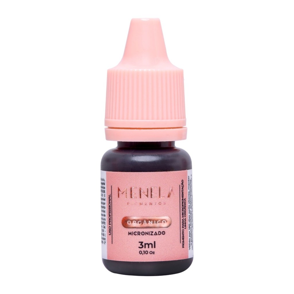 Pigmento Menela Mr. Shark (Castanho Escuro Intenso) 3ml – Orgânico Micropigmentação Sobrancelhas
