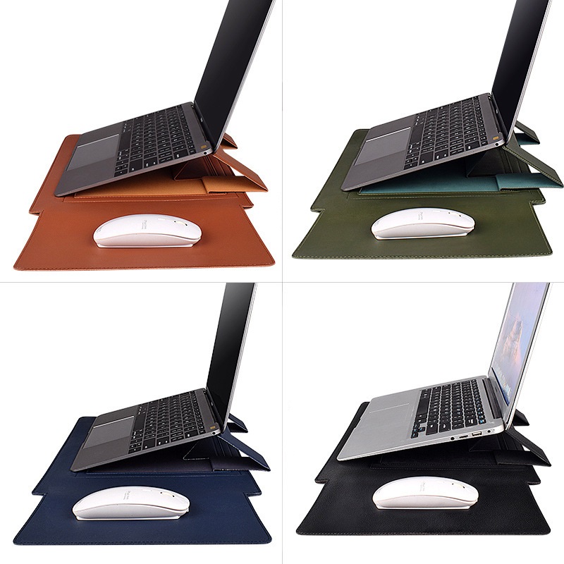 Capa Para Notebook Stand Macia De Couro PU Macbook Air Pro 13,3 14 Bolsa De 15,4 Polegadas Xiaomi DE