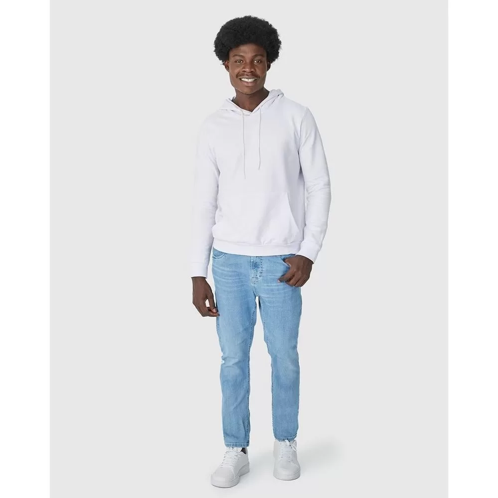 Calça Masculina Skinny Com Puídos Em Flex Jeans