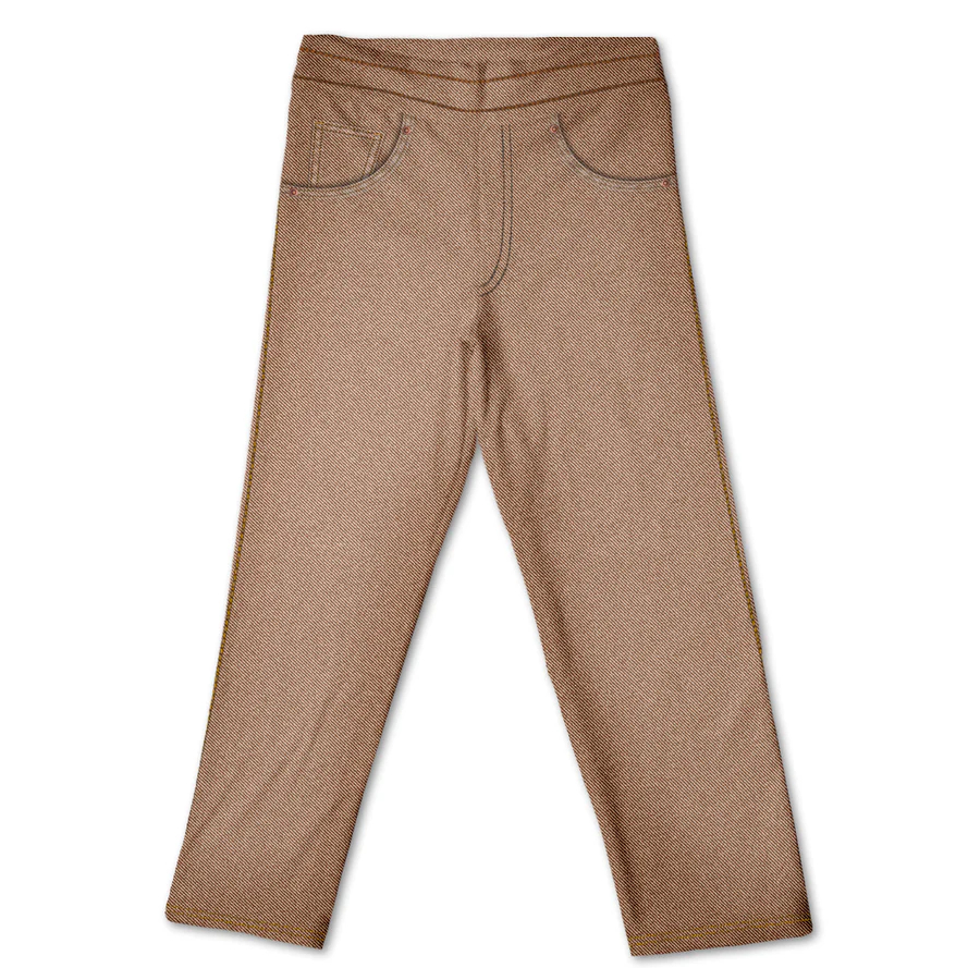 Calça Fake Jeans Infantil Marrom MiniBoo Proteção Solar 50+