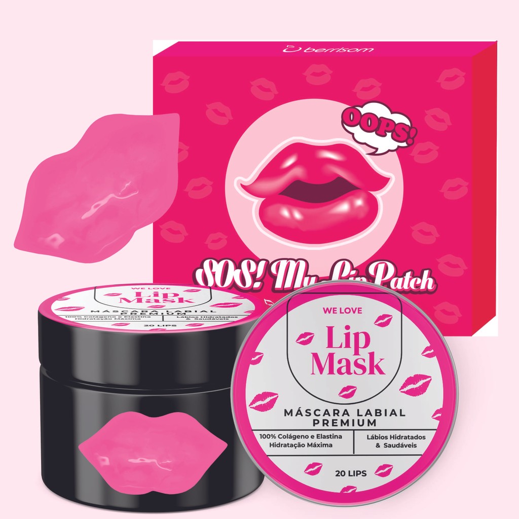 20 mascara labial boquinhas de hidrogel com ativos cicatrizantes para os lábios e cheirinho perfeito