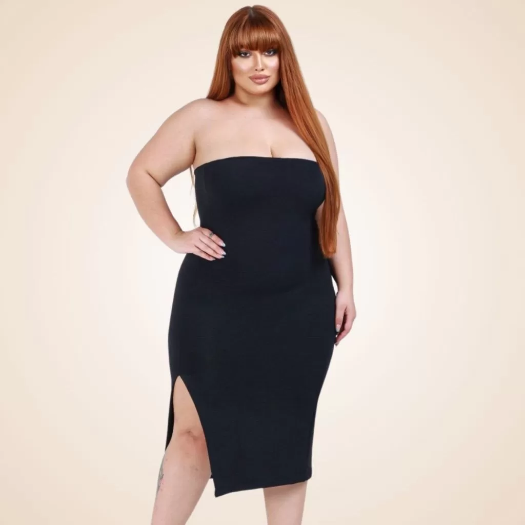 Vestido Feminino Plus Size Modelador Estica Confortável  Anarruga até G3
