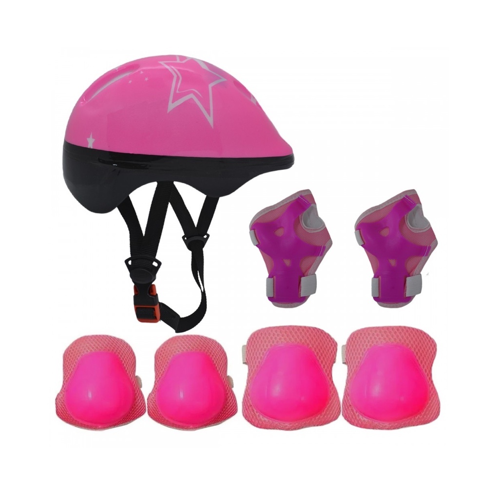Capacete Infantil Grosso De Patins Criança Resistente Até 8 Anos Kit De Proteção Bicicleta Patinete