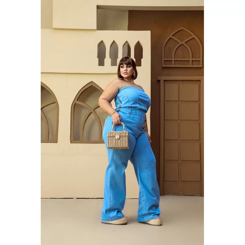 Macacão Jeans Feminino